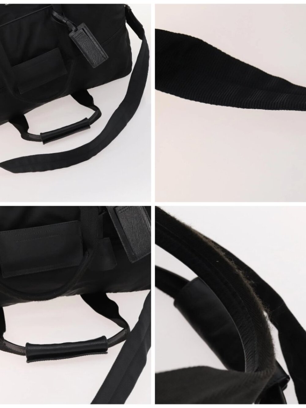 PRADA Boston Bag Nylon 2way Black Silver Auth ep13054 - Picture 16 of 16